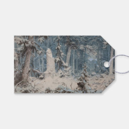 Etiqueta Para Presente Snowy Forest in Winter (por Andreas Achenbach)