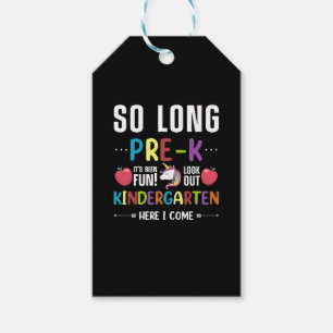 Etiqueta Para Presente So Long Pre-K Kindergarten Here I Come Pre-k