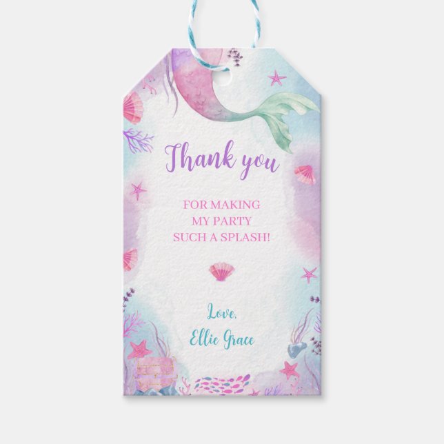 Etiqueta Para Presente Sob a Etiqueta de Presente de Sereia (Frente)