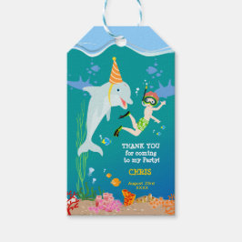 Etiqueta Para Presente Sob o mar golfinhos e festas de aniversário de gar