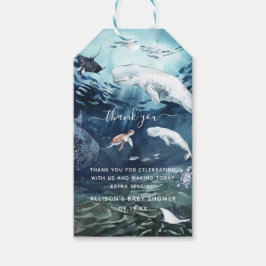 Etiqueta Para Presente Sob o Mar | Obrigado no Chá de Bebê Oceano