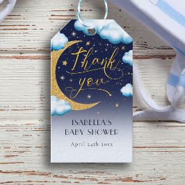 Etiqueta Para Presente Sobre o Chá de fraldas Moon Boy Obrigado