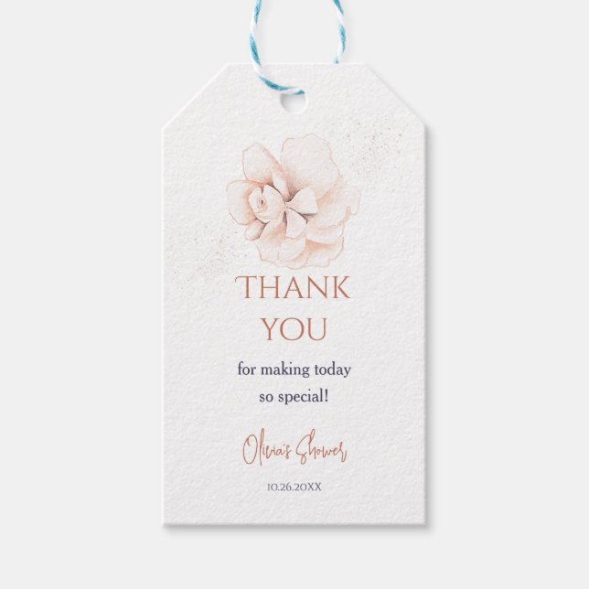 Etiqueta Para Presente Soft Wildflowers Modern Baby Shower Invitation (Frente)