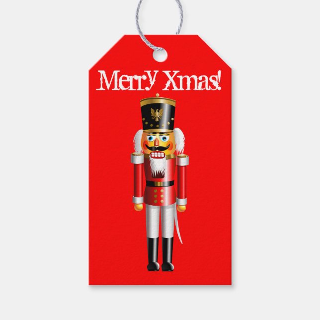 Etiqueta Para Presente Soldado de Brinquedo Nutcracker Personalizável (Frente)