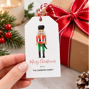 Etiqueta Para Presente Soldado Quebra-Nozes Feliz Natal