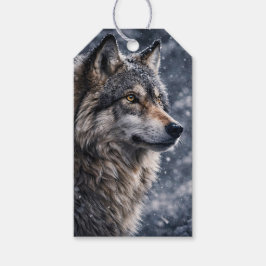 Etiqueta Para Presente Solstício de Inverno Yule Lobo Bela