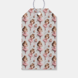 Etiqueta Para Presente Sonho de Ballerina Rosa com Tutus
