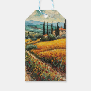 Etiqueta Para Presente Sonhos da Toscana Dourada
