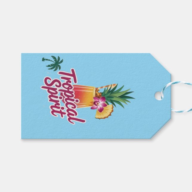 Etiqueta Para Presente Sonhos Tropicais (Frente (horizontal))