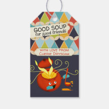 Sopa personalizada nas direções de uma receita de