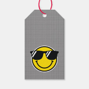 Etiqueta Para Presente Sorria Emoji Happy Face Sunvidles Gingham Legal