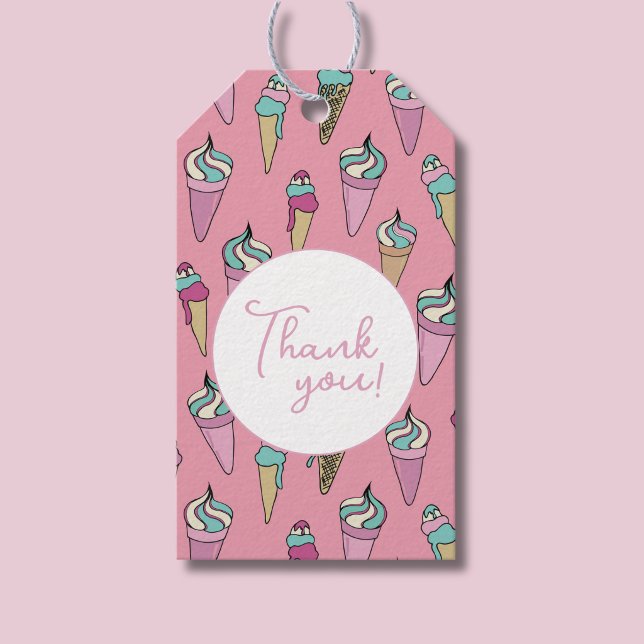 Etiqueta Para Presente Sorvete Obrigado (Ice Cream Thank you gift tag)