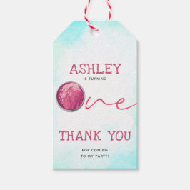 Etiqueta Para Presente Sorvete Primeiro Aniversário Obrigado