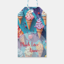 Etiqueta Para Presente Sorvetes Arte Colorida
