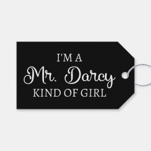 Etiqueta Para Presente Sou o Sr. Darcy tipo de garota que sou
