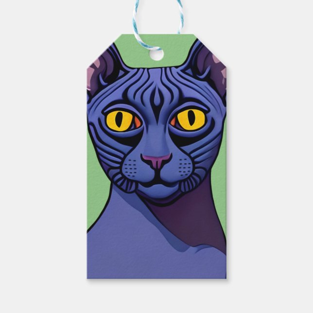 Etiqueta Para Presente Sphynx Cat (Frente)
