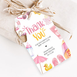 Etiqueta Para Presente Splish Splash Summer Baby Shower Favor Tags