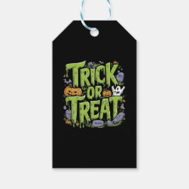 Etiqueta Para Presente Spooky Trick or Treat Slime Halloween