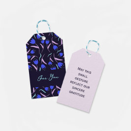 Etiqueta Para Presente Spring Floral Pattern Lilac