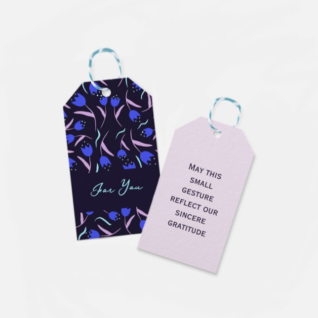 Etiqueta Para Presente Spring Floral Pattern Lilac (Criador carregado)