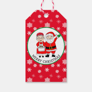 Etiqueta Para Presente Sr. e Sra. Claus, Papais noeis de Natal Para e de