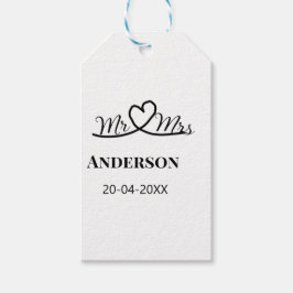 Etiqueta Para Presente Sr. & Sra. adicionar nome da família data ano casa