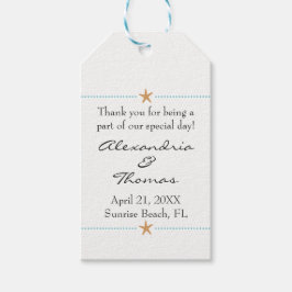 Etiqueta Para Presente Starfish Beach temed Wedding Tag Favor