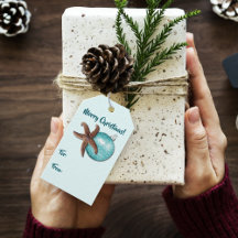 Starfish e Ornament Tropical Natal Tie On