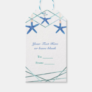 Etiqueta Para Presente Starfish & Modern Lines Elegant Beach Custom Favor