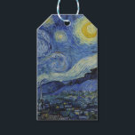 Etiqueta Para Presente "Starry Night" por Van Gogh<br><div class="desc">Este design apresenta uma reprodução inalterada e sem edição,  de alta resolução,  da famosa pintura "Noite Estrelada" de Van Gogh.</div>