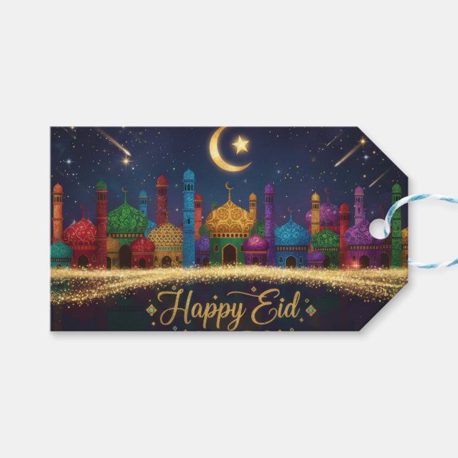 Etiqueta Para Presente Starry Nights Eid (Frente (horizontal))