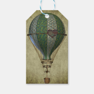Etiqueta Para Presente Steampunk Balloon II
