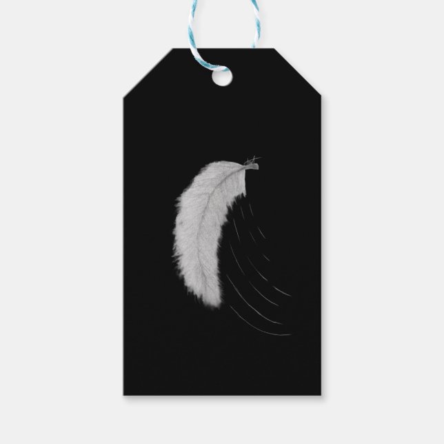 Etiqueta Para Presente Sticker with feather (Frente)