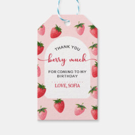 Etiqueta Para Presente Strawberry Berry Primeiro Aniversário