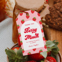 Strawberry Birthday Obrigado Favor