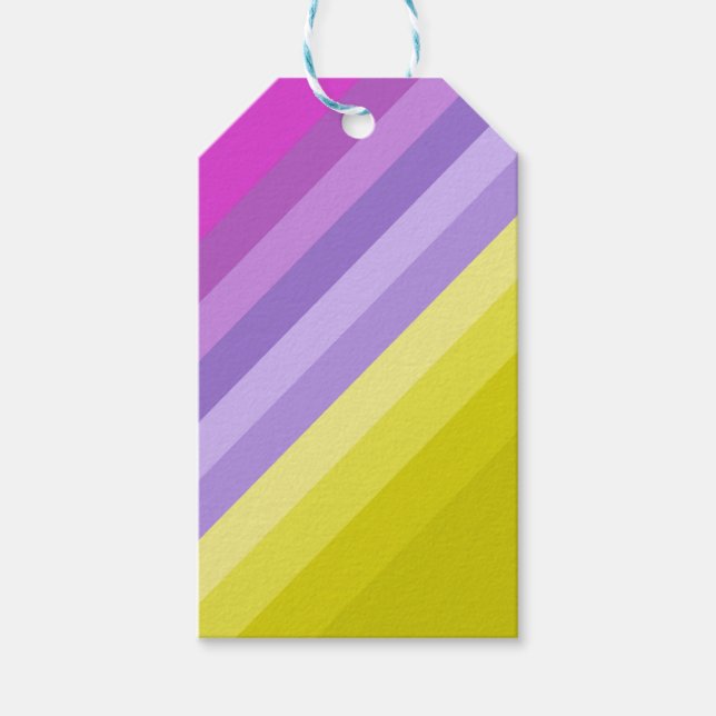 Etiqueta Para Presente Striped, brilhante (Frente)