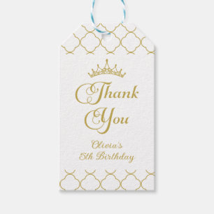 Etiqueta Para Presente Sua Dourada princesa 5 Birthday Favo