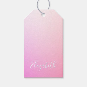 Etiqueta Para Presente Sua gradação cor-de-rosa do nome ou da palavra