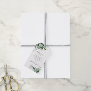 Etiqueta Para Presente Succulent Greenery Sage Green Wedding Welcome