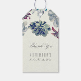 Etiqueta Para Presente Succulents Floral Wedding
