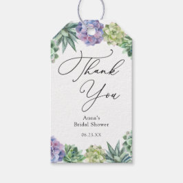 Etiqueta Para Presente Suculente Obrigado Chá de panela Dags