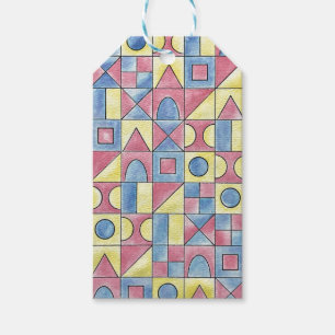 Etiqueta Para Presente Sudoku One-Modern Minimalista Bauhaus Arte Geométr