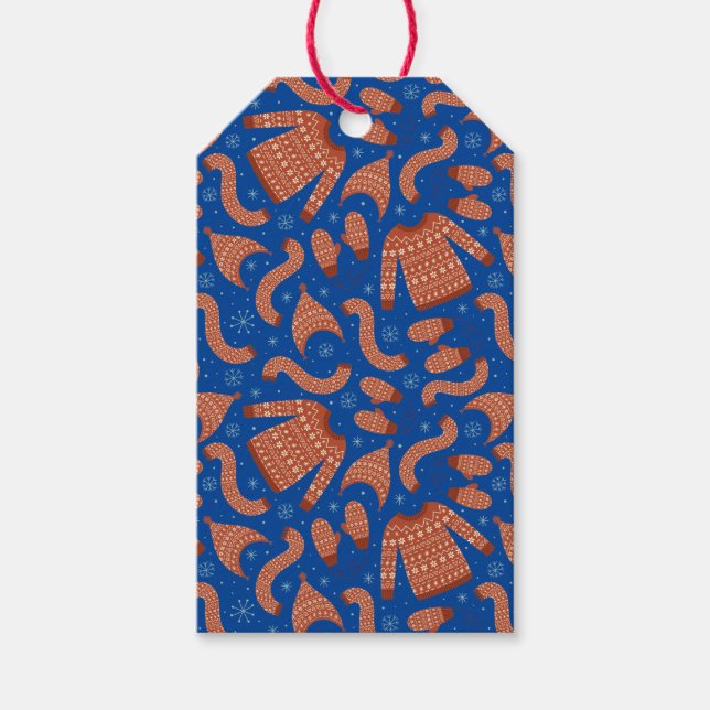 Etiqueta Para Presente Suéter de Natal Feio Brancos (Frente)