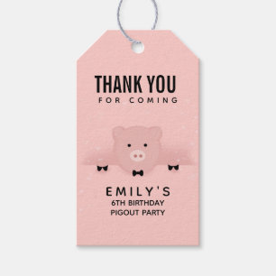 Etiqueta Para Presente Suíno-branco-rosa-Fazenda-de-porco