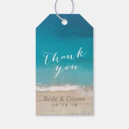 Etiqueta Para Presente Summer Beach Weding Favor Obrigado