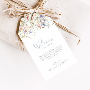 Etiqueta Para Presente Summer Multicolor Wildflower Wedding Bem-vindo