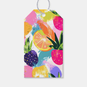 Etiqueta Para Presente Summer Tropical Fruta Fiesta