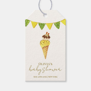 Etiqueta Para Presente Summer Vanilla Chá de fraldas De Sorvete De Scoop