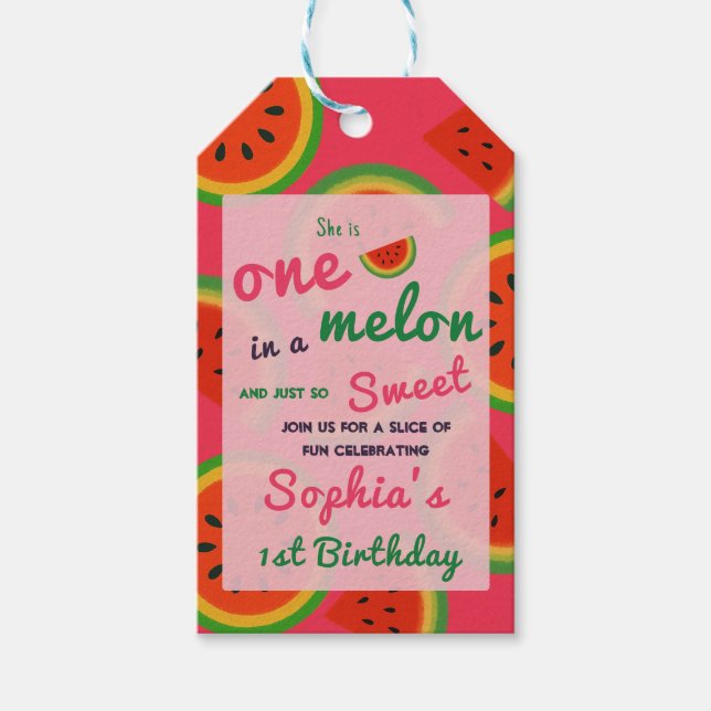 Etiqueta Para Presente Summer Vibes Watermelon Party (Frente)