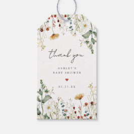 Etiqueta Para Presente Summer Wildflower Field Baby Shower